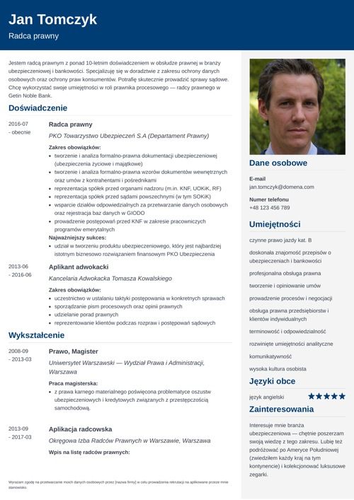 Szablon cv do druku