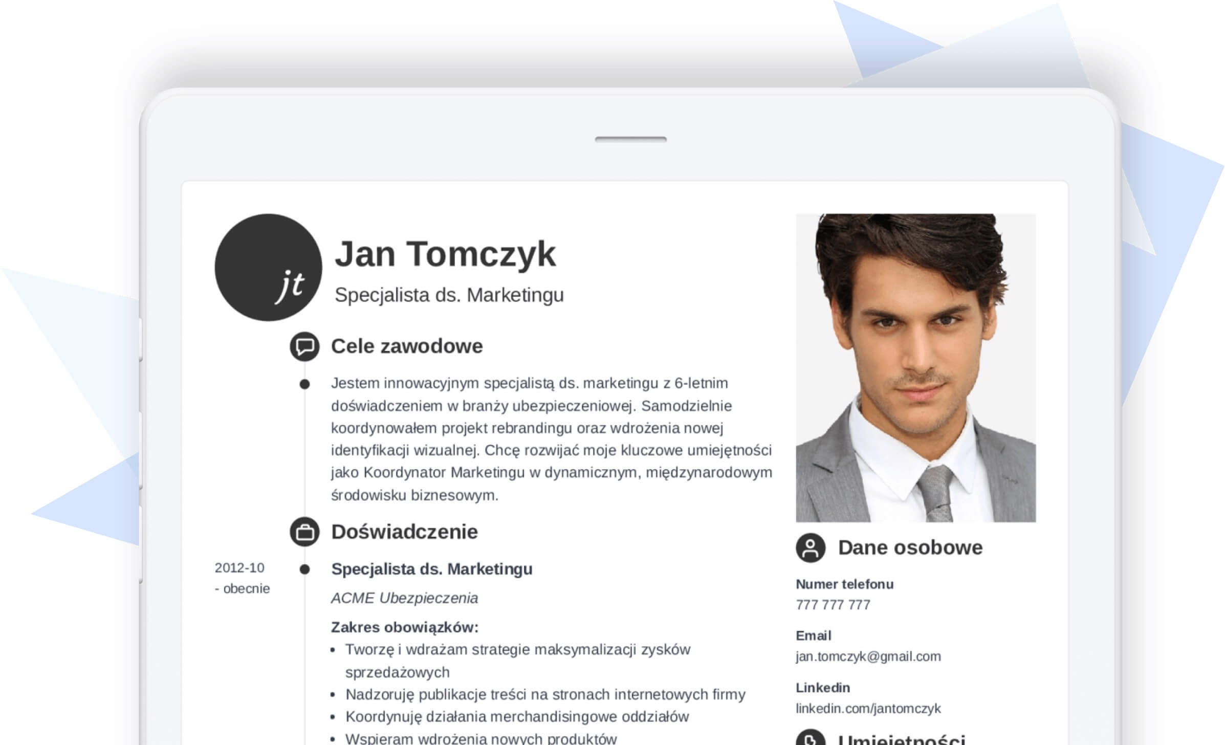 szablon cv który da ci pracę