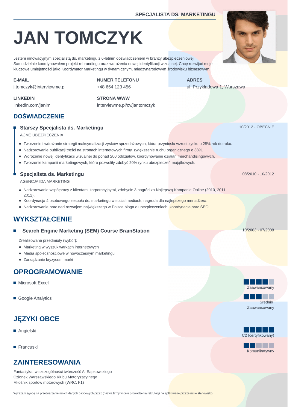 szablon CV Spectra